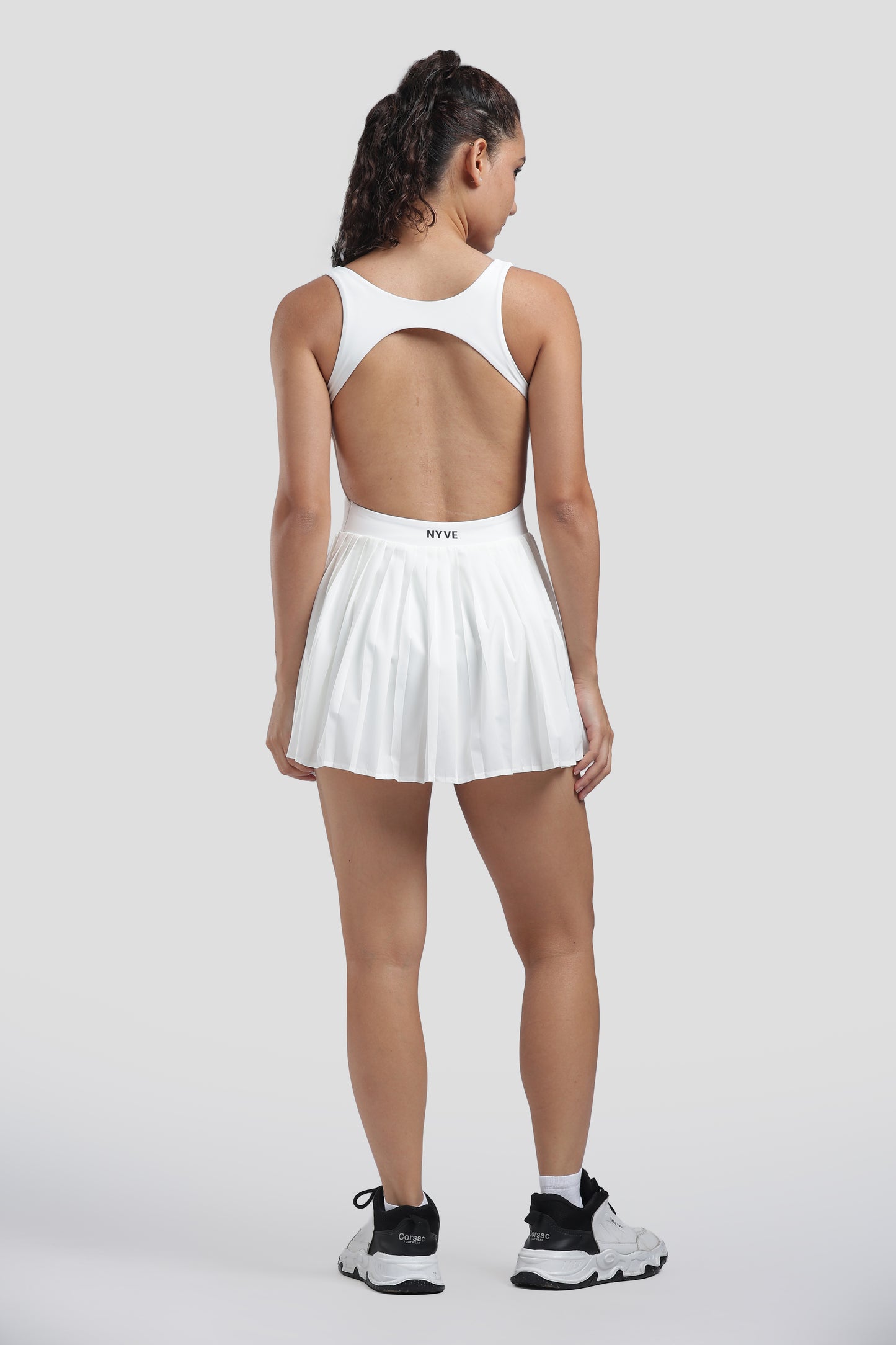 ELAN White Pleated Tennis Dress